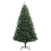 arbol de navidad  decoraciones de navidad artificial con bisagras y frutos rojos 150 cm