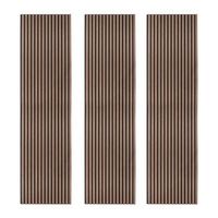 paneles acusticos de pared - nogal oscuro x3 - 240x 60cm