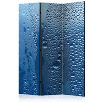 biombo - water drops on blue glass 135x172 cm