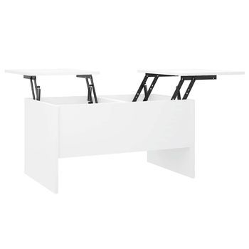 Mesa De Café - Mesa De Centro Madera De Ingeniería Blanco 80x50x42,5 Cm