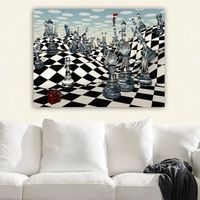 pintura decorativa lienzo 14798250270100 multicolor 70x100 cm