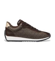 michael kors para mujer 43t5rhfs3l zapatillas de piel rhodes trainer marron 36 plano cordones casual
