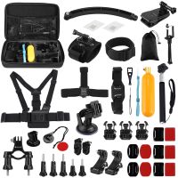 puluz kit de accesorios para camara de accion 50 en 1 para insta360 x5 x4 x3  gopro hero13 12 11 10 black  dji y otras camaras deportivas