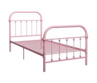 estructura de cama de metal rosa 90x200 cm