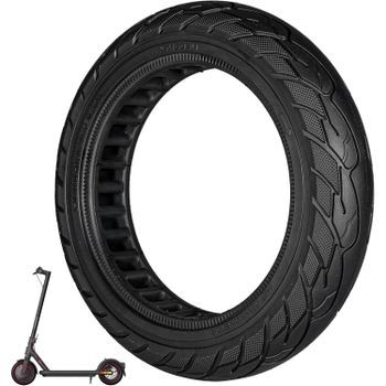 Rueda Maciza 10×2.5 (60/70-7) compatible con Xiao-mi 4 Pro/4 Pro Plus / 4 Pro Max Scooter eléctrico, Neumáticos sólidos de goma maciza 10x2.5 pulgadas(Llanta ancho 48mm), Rueda de Reemplazo Rueda
