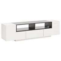 mueble tv blanco para 75 pulgadas 180 x 40 x 48 cm led con control por aplicacion