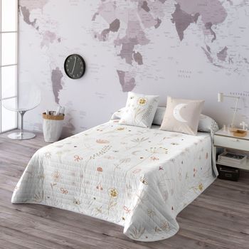 Haciendo El Indio - Colcha Bouti Estampado - Gramaje 70 Gramos - Cama 90/105 - Flower Chaos