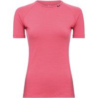 dhb womens merino short sleeve base layer firey coral