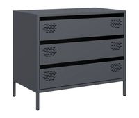 aparador - mueble de almacenamiento de acero laminado en frio antracita 68x39x585 cm es2268