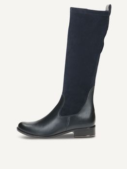 CAPRICE Boots, blue, made of Leather and synthetic with Block heel, Size 38.5