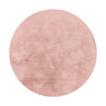 Alfombra suave Solina rosa 120 cm redondo