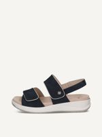 caprice heeled sandal blue made of leather and textile without heel size 37