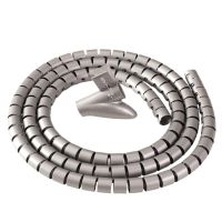 organizador de cables fellowes cablezip tubo flexible 2 m plata