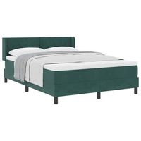 cama tipo box spring verde oscuro 200 x 160 cm terciopelo vidaxl
