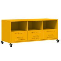 mueble para tv acero laminado en frio amarillo 1005x39x435 cm vidaxl