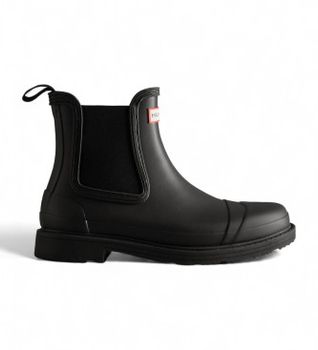 Hunter para mujer. WFS1018RMA Botines Commando Chelsea negro (40/41), Plano, Ninguno, Casual