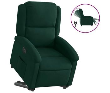 Sillón eléctrico reclinable elevable - sillón relax de terciopelo verde oscuro
