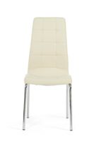 ex-display set of two calgary cream faux leather dining chairs