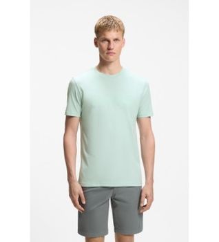 BOSS para hombre. 50481923 Camiseta Punto Logo turquesa (XXL), Casual, Verde, Algodón, Manga corta