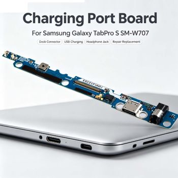 Placa de puerto de carga para Samsung Galaxy TabPro S SM-W707, pieza de repuesto para reparación de teléfonos