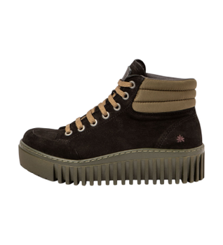 Art para mujer. 1153212Q9003_001 Botines de Piel 1532 Brighton negro (39), Plano, Ante, Cordones, Casual