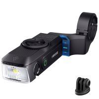 luz delantera para bicicleta ravemen fr1000 compatible con garmin wahoo bryton xoss igpsport recargable por usb-c diseno integrado con soporte para gps adaptador agm04 para