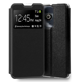 Cool Funda Flip Cover Liso Negro para ZTE Blade A75