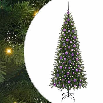Árbol De Navidad | Decoraciones De Navidad Artificial Con 300 Led Verde 180 Cm Pe Y Pvc