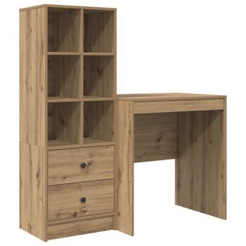 Escritorio Roble Artisan 115,5 X 50 X 127 Cm 2 Uds. Vidaxl