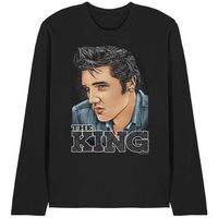 elvis presley camiseta manga larga the king para hombre