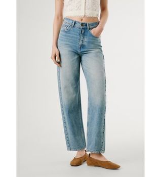 Pepe Jeans para mujer. PL2047392S0 Jeans Barrel Addison azul (25/30), Casual, Algodón, Denim