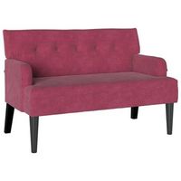 banco chesterfield rojo vino 112 x 655 x 75 cm terciopelo vidaxl