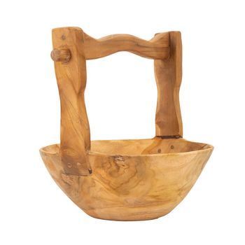 Vacíabolsillos De Madera Marrón Cm 32x25x27