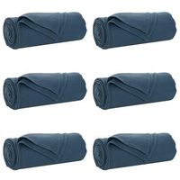 mantitas de sofa 6 uds azul marino 270 x 240 cm 538 kg lana vidaxl