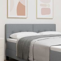 vidaxl cabecero ajustable en altura gris claro 160 cm tela