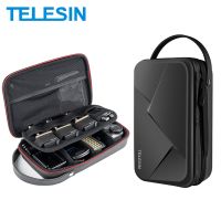 telesin bolsa espacial ajustable de transporte impermeable pu para gopro hero 13 12 11 10 9 8 7 6 insta360 osmo bolsa de accesorios de accion