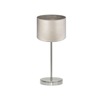 Sobremesa tania 1xe14 niquel/madera gris 42x17x17 cm