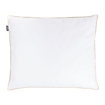 Almohada De Plumas Y Plumón De Pato De Perfil Alto Para Cama Triple Compartimento Funda De Algodón De Primera Calidad Blanco 50 X 60 Cm Etna