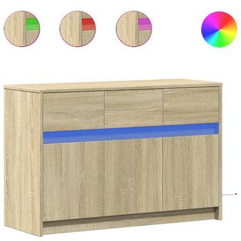 Mueble De Tv Led Madera De Ingeniería Roble Sonoma 91x34x61 Cm Vidaxl