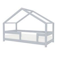 cama cabana infantil lucky 90 x 200 gris claro