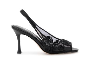 escote slingback con bordado cornely black 38
