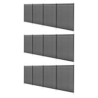 costway juego de 3 vallas de seguridad para piscina de teslin pantalla para balcon ocultacion de barrera proteccion de piscina malla contra rayos uv