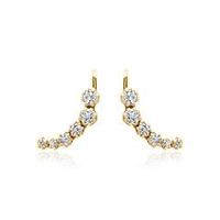 pendientes para mujer en oro de 9 quilates con circonita