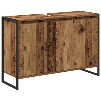 Gabinete De Baño Madera Vieja 90 X 30 X 60 Cm Vidaxl