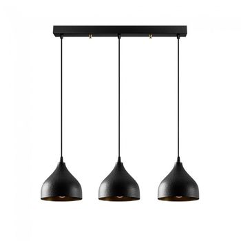 Regleta colgante asney 18 negro (3 luces)