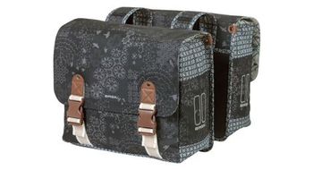 Basil boheme doble bolsa de bicicleta 35 litros de carbon