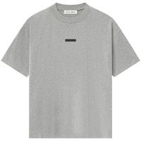 fear of god tops y camisetas essentials fw25 t-shirt concrete heather para mujer