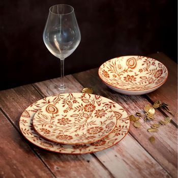 Plato de sopa (x6) gres beige/ocre