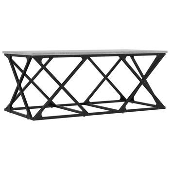 Mesa De Café - Mesa De Centro Madera De Ingeniería Gris Sonoma 100x49x40 Cm