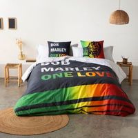 marley - funda nordica estampada cama 135 - algodon extra suave - fabricado en espana - one love